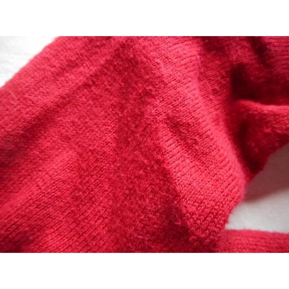 Deep Red Gymboree knit lined dress Sz 12-18 m cotton blend bow accent